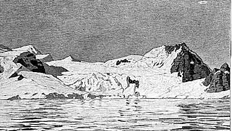 Sophie Rocks (rechts), fotografiert von Frederick Cook bei der Belgica-Expedition (1897–1899)