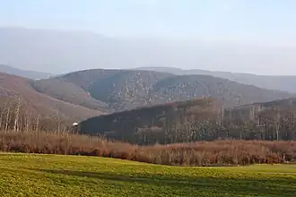 Die Steinerne Lahn in Bildmitte von Nordwesten