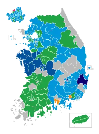 Mehrheiten nach Stimmbezirken: