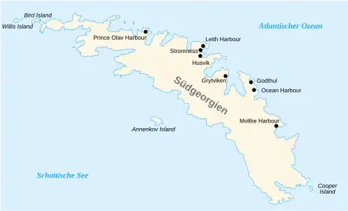 Historische Siedlungen auf Südgeorgien