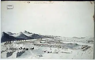 Blick Richtung Süden auf Crown Point 1760 von Thomas Davies.