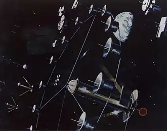 Ein NASA-Konzeptbild von mehreren Habitat-Zylindern, die auf die Sonne ausgerichtet sind