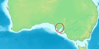 Lage des Golfs in Australien