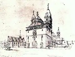 Dom und Jesuitenkirche; Kölner Zeichnung, 1606