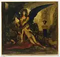 Sphinx in der Grotte (Dichter, König und Krieger) von Gustave Moreau