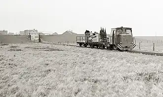 Lok 6 am Deichschart in Spiekeroog, 1981