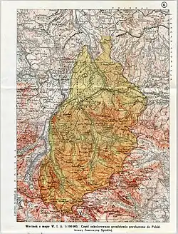 Strittiges Grenz­ge­biet zwi­schen Po­len und der Slo­wa­kei um Ja­vo­ri­na