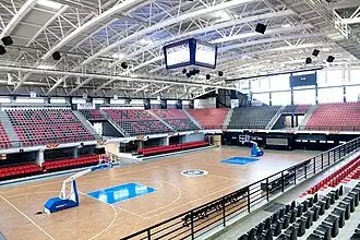 Die große Halle im Sportski centar Jane Sandanski im Januar 2015