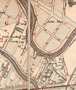 Übersicht über die Lage der Spreestadt um 1882