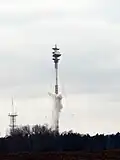 Sprengung des Gittermastes am 8.&nbsp;Februar 2009