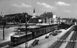 Typischer Städteschnellzug mit Re&nbsp;4/4&nbsp;I, frühe 1960er-Jahre