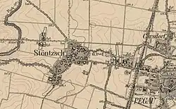 Stöntzsch auf einer Karte von 1909