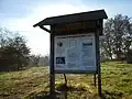 Informationstafel in der Nähe der ehemaligen Braunkohlengrube