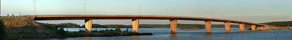 Panoramabild der Bernt Gilbertson Bridge