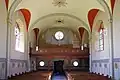Blick zur Orgelempore
