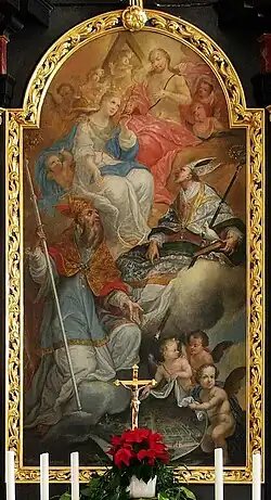 Das Altarbild von Franz Bernhard Altenburger mit Darstellung von Ebnet