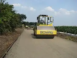 Verdichtung des Unterbaus mit einem Walzenzug