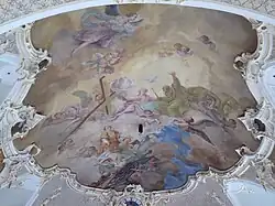 Deckenmalerei im Chor, Glorie des heiligen Laurentius