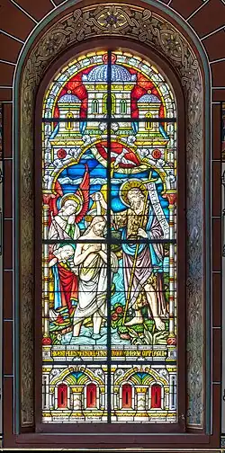 Bonndorf, St. Peter und Paul, Fenster mit der Taufe Jesu (1914)
