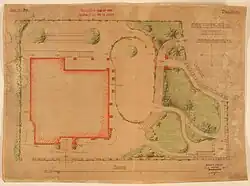 Lageplan zum Baugesuch für das Normannenhaus in Jena
