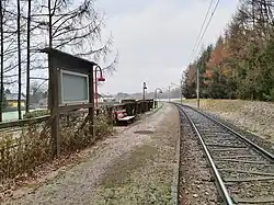 Aufgelassene Haltestelle Irlach (2020)