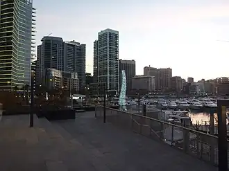 Ansicht vom Yachthafen Zaitunay Bay