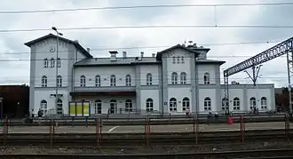 Das Bahnhofsgebäude in Kutno