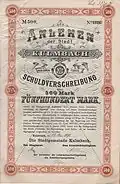 Anlehen der Stadt Kulmbach vom 1895