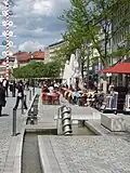Das „Stadtbächlein“ mit Wasserspielplatz erinnert an den Tappert