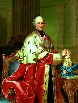 Heinrich Foelix: Porträt des Kurfürsten Clemens Wenzeslaus von Sachsen (1768–1801/1802),1772