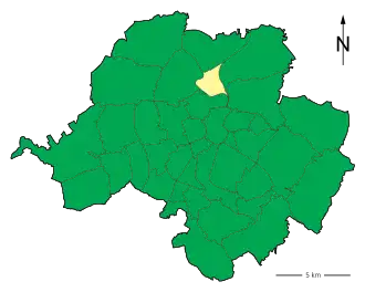 Lage des Stadtteils Chemnitz-Furth in Chemnitz (anklickbare Karte)
