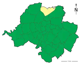 Lage des Stadtteils Chemnitz-Glösa-Draisdorf in Chemnitz (anklickbare Karte)