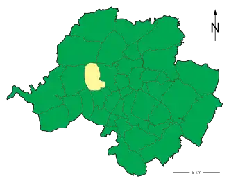 Lage des Stadtteils Chemnitz-Rottluff in Chemnitz (anklickbare Karte)