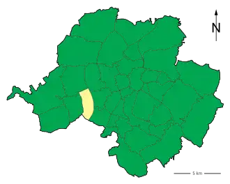 Lage des Stadtteils Chemnitz-Siegmar in Chemnitz (anklickbare Karte)