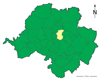 Lage des Stadtteils Chemnitz-Zentrum in Chemnitz (anklickbare Karte)