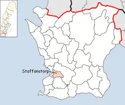 Lage der Gemeinde Staffanstorp