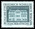 Briefmarke: Schillerhaus Weimar (1959)