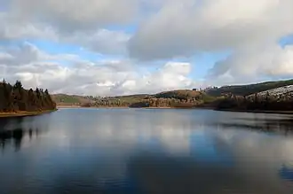 Der Stausee von der Klamer Brücke aus