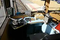 Führerstand des Elektrotriebwagens „ET&nbsp;1“