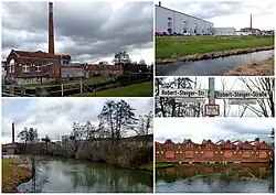 Firma UTT/Indorama (ex Steiger & Deschler), Krumbach. Partie an der Kammel