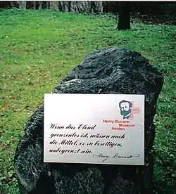Gedenkstein im Kurpark Heiden