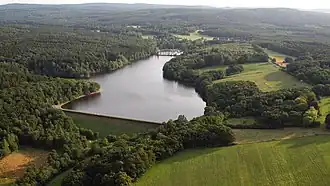 Steinbachtalsperre, Luftaufnahme (2015)