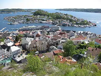 Blick vom Steinmannen auf Kragerø