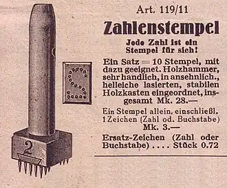Zahlenstempel