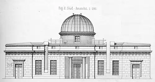 Planzeichnung der Südfassade (1887)