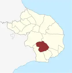 Lage des Frøslev Sogn in der Stevns Kommune