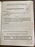 Typengenehmigungs-Bescheid