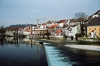 Haindlmühl-Wehr und Wehrgraben-Mündung (Zeugstätte 4, Hack-Werke)