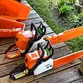 Stihl Motorsäge MS 170 (vorne) und MS 290 Farm Boss