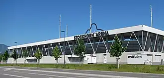 Aussenansicht der Stockhorn Arena (Juni 2014)